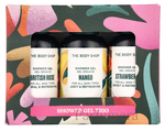 The Body Shop G1 Shower Gel Trio Set Pink Grapefruit Shower Gel 60ml/Strawberry Shower Gel 60ml/British Rose Shower Gel 60ml 180 ml
