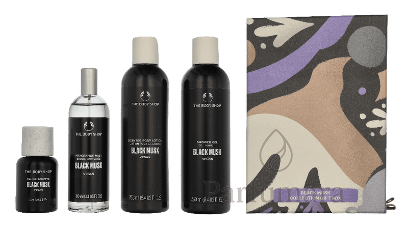The Body Shop G4 Black Musk Giftset Edt Spray 60ml/Black Musk Shower Gel 250ml/Body Lotion 250ml/Fragrance Mist 100ml 660 ml