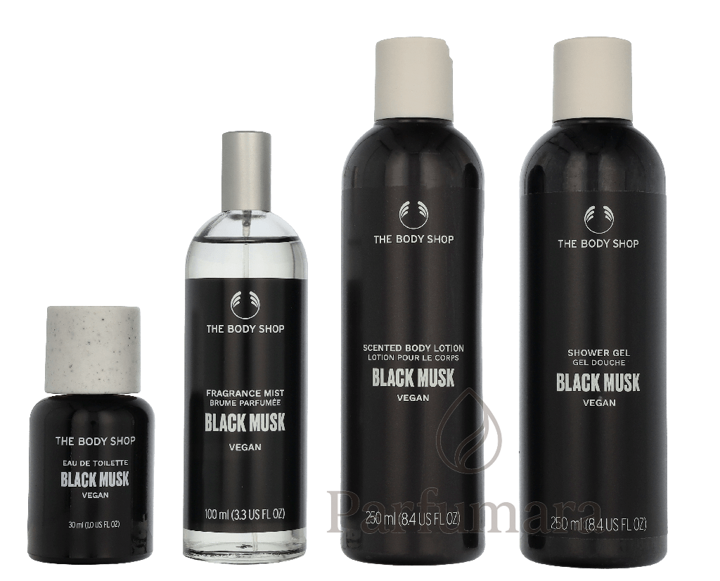 The Body Shop G4 Black Musk Giftset Edt Spray 60ml/Black Musk Shower Gel 250ml/Body Lotion 250ml/Fragrance Mist 100ml 660 ml