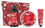 The Body Shop G3 Cranberry Essentials Giftset Shower Gel 250ml/Body Yogurt 200ml/Hand Cream 30ml/Soap Bar 100g/Bath Lily 580 ml