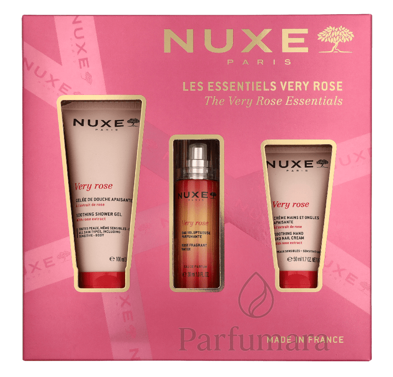 Nuxe Very Rose Set Shower Gel 100ml/ Edp Spray 30ml/Hand Cream 50ml 180 ml