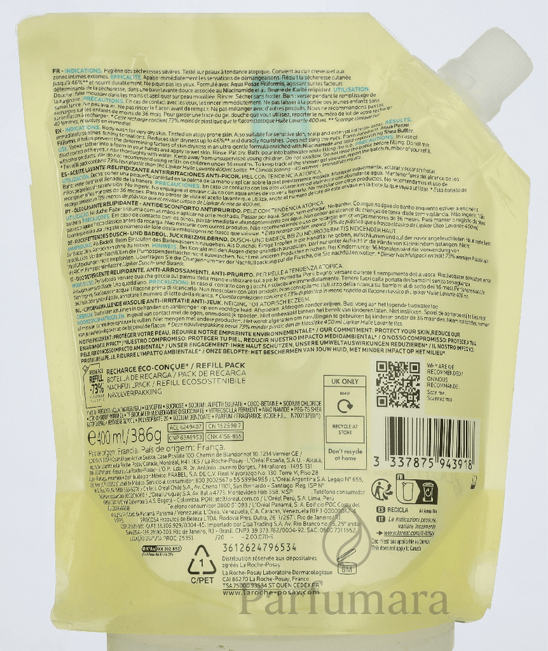 La Roche - Posay Lipikar AP+ Lipid - Replenishing Cleansing Oil - Refill 400 ml