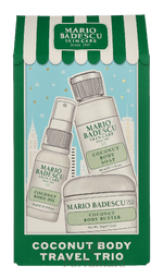 Mario Badescu Coconut Body Travel Trio Set Hydrating Shower Gel 59ml/Intense Hydrating Body Butter 56g/Nourishing Body Oil Spray 20ml 135 ml