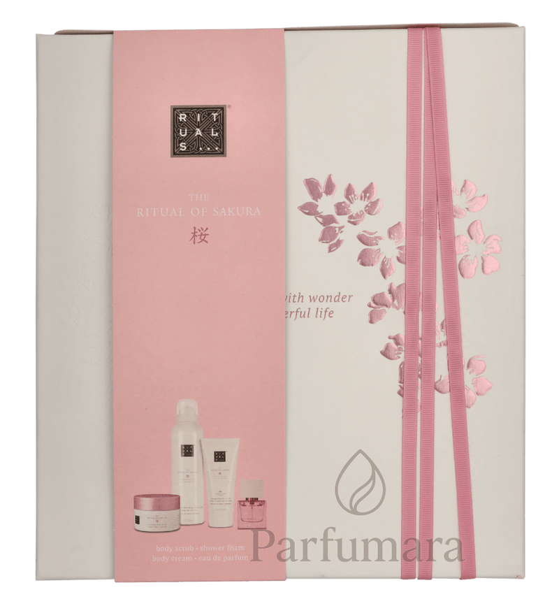 Rituals Sakura Medium Geschenkset Body Cream 100ml/Body Scrub 125g/Foaming Shower Gel 200ml/Travel - Rêve de Hanami 15ml 440 ml