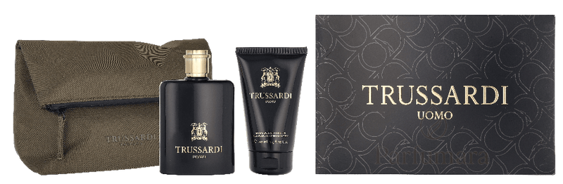 Trussardi Uomo Geschenkset Eau de Toilette 100ml/Shampoo & Shower Gel 100ml/Beauty Bag 200 ml