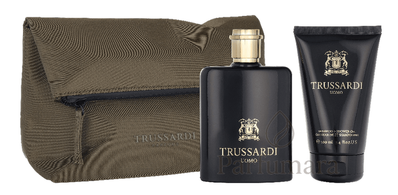 Trussardi Uomo Geschenkset Eau de Toilette 100ml/Shampoo & Shower Gel 100ml/Beauty Bag 200 ml