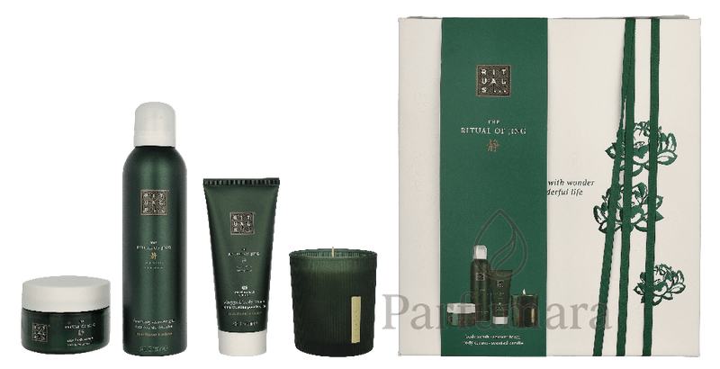 Rituals Jing Medium Geschenkset Scented Candle 140g/Foaming Shower Gel 200ml/Body Cream 100ml/Body Scrub 125g 565 ml