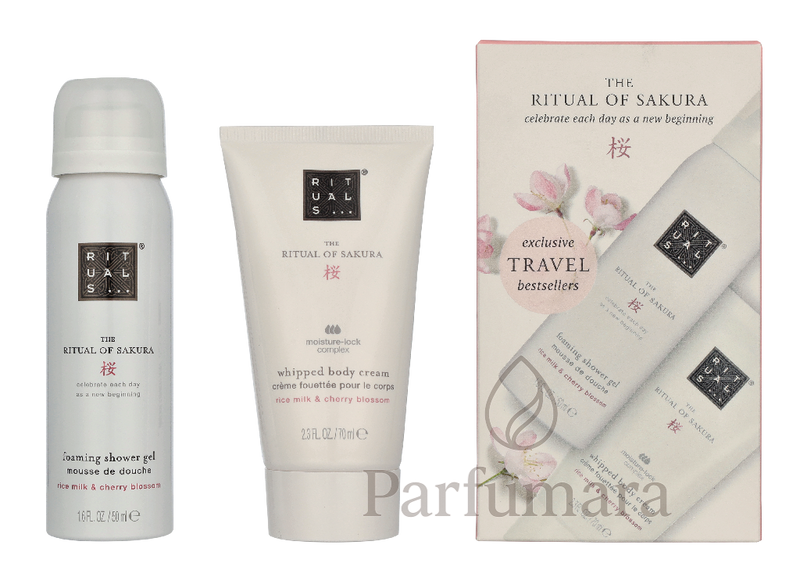 Rituals Sakura Exclusive Travel Set Foarming Shower Gel 50ml/Whipped Body Cream 70ml 120 ml