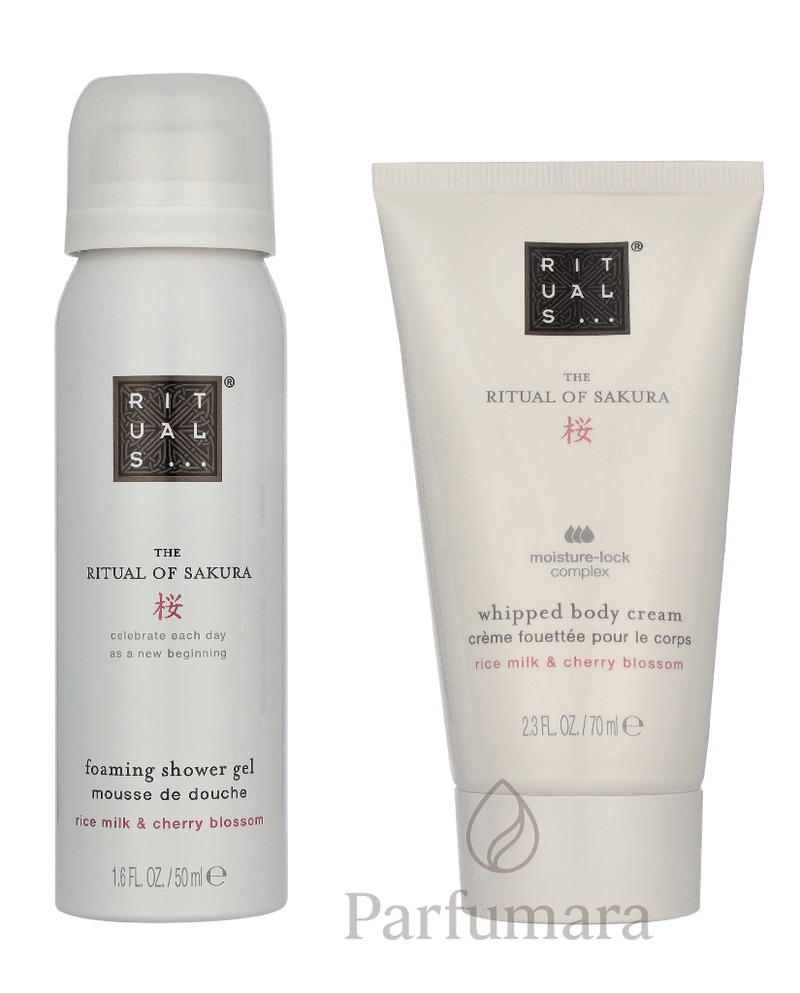 Rituals Sakura Exclusive Travel Set Foarming Shower Gel 50ml/Whipped Body Cream 70ml 120 ml