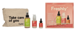 Freshly Vitamin C Essential Routine Lime Purifying Facial Toner 100ml/Rose Quartz Facial Cleanser 50ml/Minitalla Vitamin C Concentrate Serum 15ml 165 ml