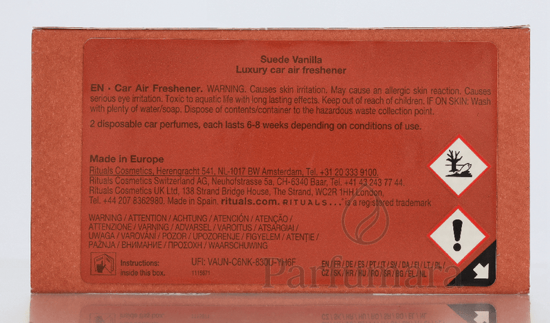 Rituals Suede Vanilla Car Perfume 2x3g 6 g