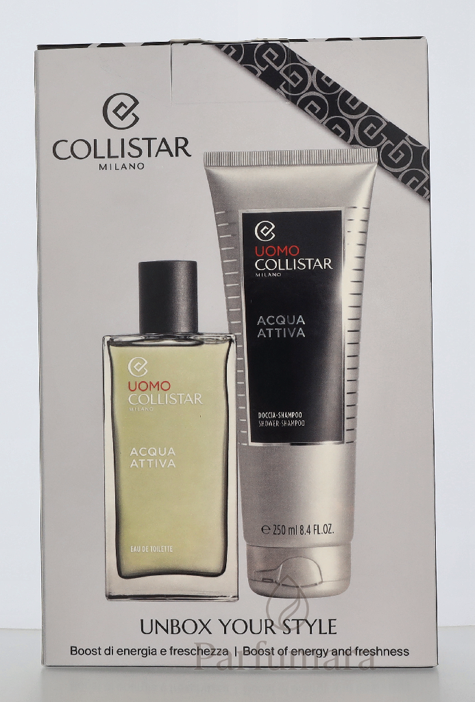 Collistar Uomo Acqua Attiva Geschenkset Acqua Attiva Eau de Toilette 100 ml / Acqua Attiva Shampoo 250 ml 350 ml