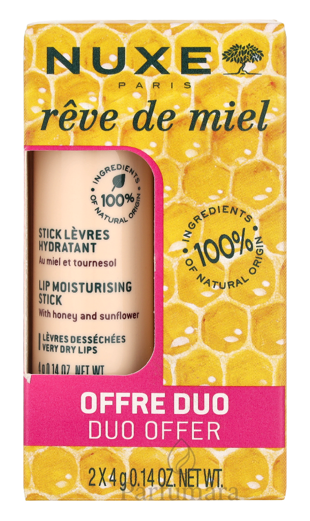 Nuxe Reve De Miel Lip Moisturizing Stick Duo Set 2x4gr 8 g