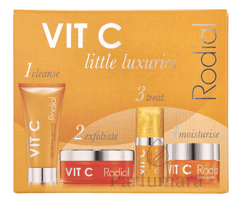 Rodial Vit C Little Luxuries Set Serum 5ml/Cleanser 20ml/Face Souffle 15ml/20 Pads 40 ml