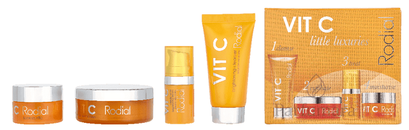 Rodial Vit C Little Luxuries Set Serum 5ml/Cleanser 20ml/Face Souffle 15ml/20 Pads 40 ml