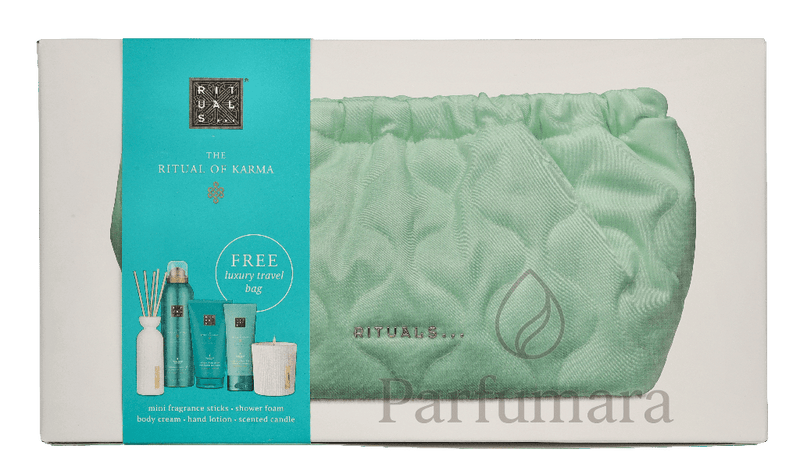 Rituals Karma Geschenkset Scented Candle 140gr/Body Cream 150ml/Foaming Shower Gel 200ml/Hand Lotion 70ml/Mini Fragrance Sticks 70ml 630 ml