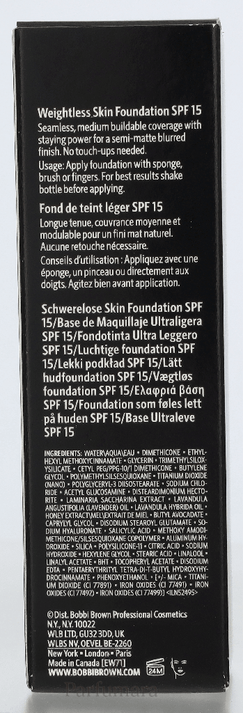 Bobbi Brown Weigthless Skin Foundation SPF15 NW032 Neutral Warm Sand 30 ml