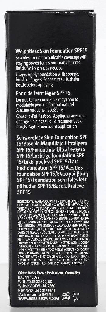 Bobbi Brown Weigthless Skin Foundation SPF15 C024 Ivory 30 ml