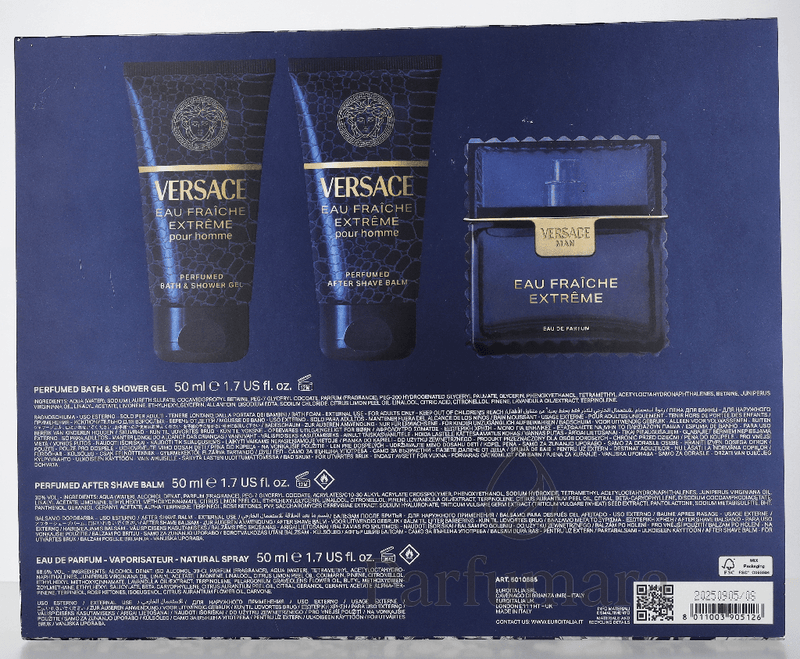 Versace Eau Fraiche Extreme Geschenkset Eau de Parfum 50ml/Bath & Shower Gel 50ml/Aftershave Balm 50ml 150 ml