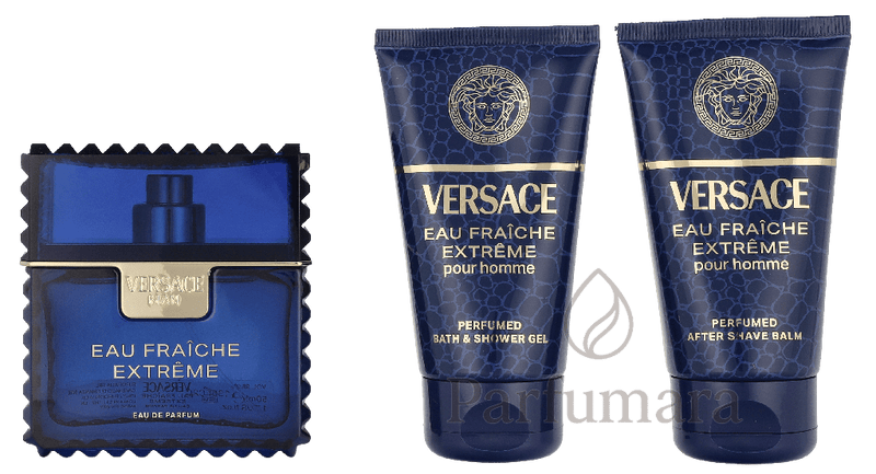 Versace Eau Fraiche Extreme Geschenkset Eau de Parfum 50ml/Bath & Shower Gel 50ml/Aftershave Balm 50ml 150 ml