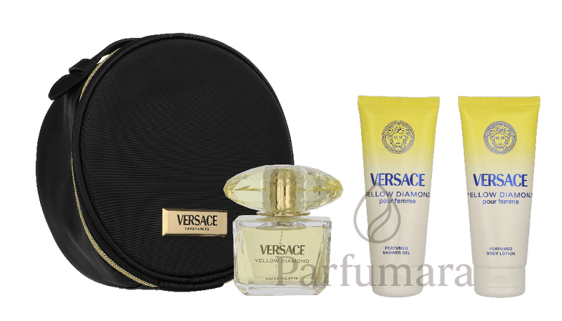 Versace Yellow Diamond Geschenkset Eau de Toilette 90ml/Bath & Shower Gel 100ml/Body Lotion 100ml/Make - Up Case 290 ml