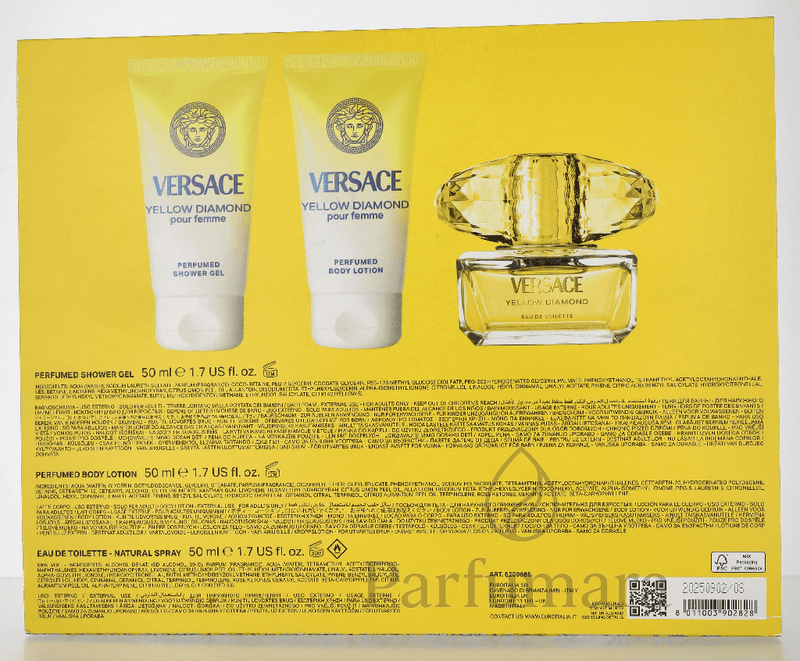 Versace Yellow Diamond Geschenkset Eau de Toilette 50ml/Bath & Shower Gel 50ml/Body Lotion 50ml 150 ml