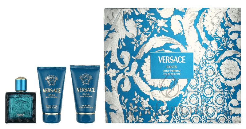 Versace Eros Pour Homme Geschenkset Eau de Toilette 50ml/Bath & Shower Gel 50ml/Aftershave Balm 50ml 150 ml