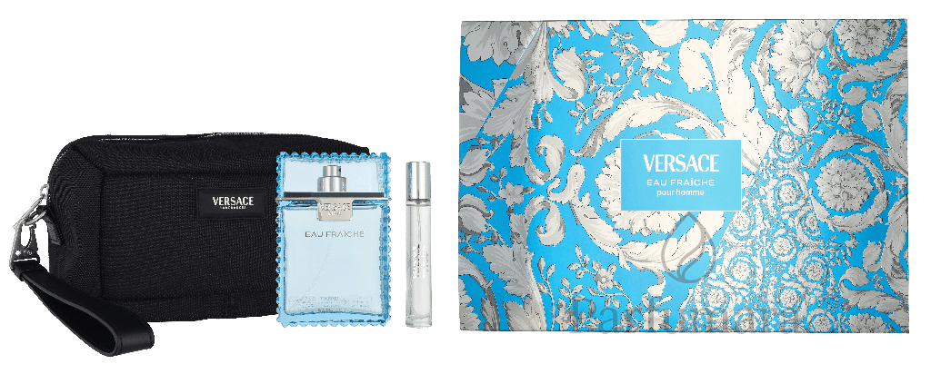 Versace Eau Fraiche Geschenkset Eau de Toilette 100ml/Eau de Toilette 10ml/Black Trousse 110 ml