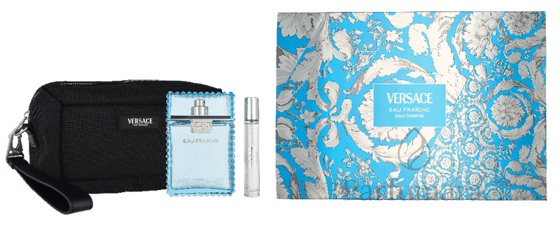 Versace Eau Fraiche Geschenkset Eau de Toilette 100ml/Eau de Toilette 10ml/Black Trousse 110 ml