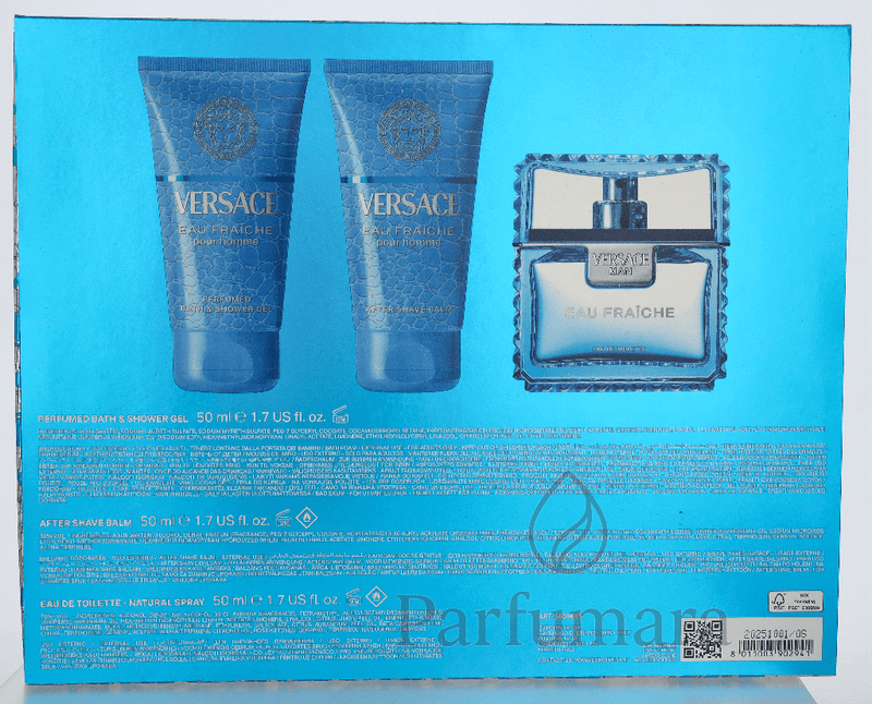 Versace Eau Fraiche Geschenkset Eau de Toilette 50ml/Bath & Shower Gel 50ml/Aftershave Balm 50ml 150 ml
