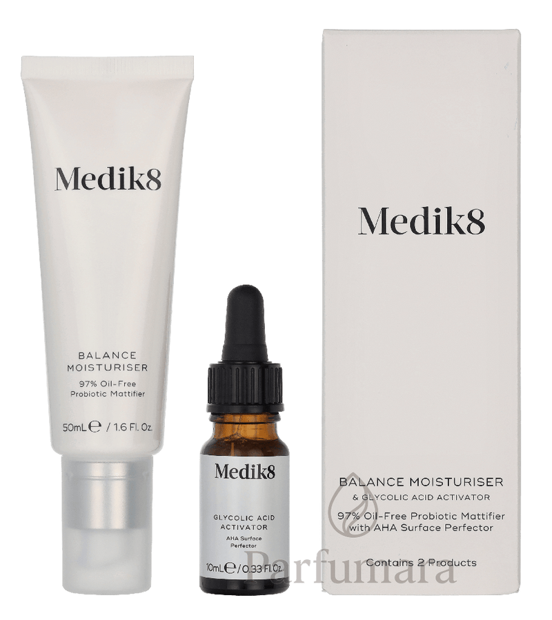 Medik8 Balance Moisturiser & Glycolic Acid Activator Balance Moisturise 50ml/Glycolic Acid Activator 10ml 60 ml
