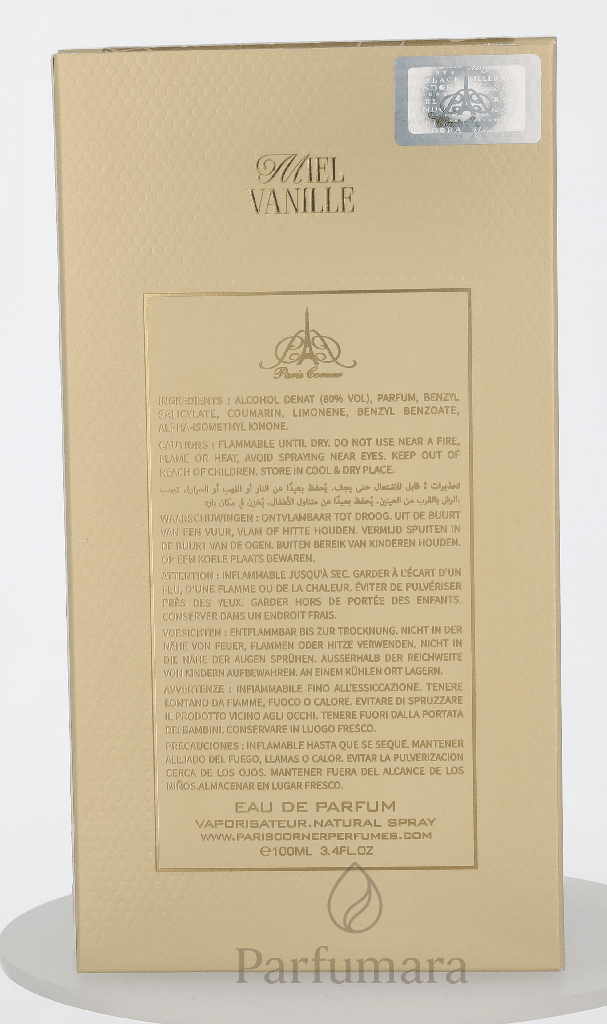 Paris Corner Miel Vanille Eau de Parfum 100 ml
