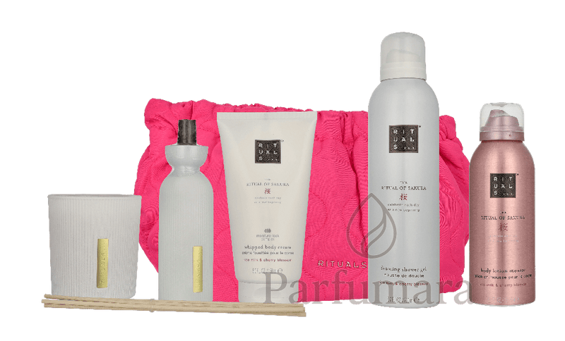 Rituals Sakura Set Scented Candle 140gr/Foaming Shower Gel 200ml/Body Cream 150ml/Body Lotion Mousse 150ml/Mini Fragrance Sticks 70ml 710 ml