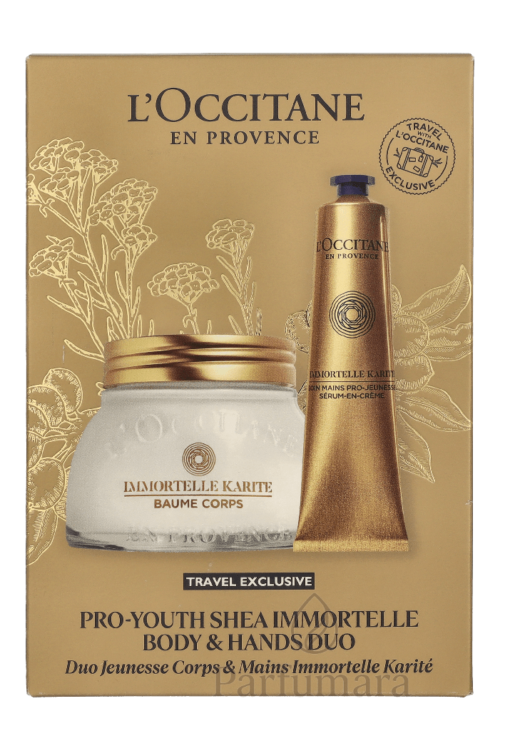 L'Occitane Immortelle Pro Youth Shea Body & Hands Duo Body Care Body Balm 200ml/Hand Care Serum 75ml 275 ml