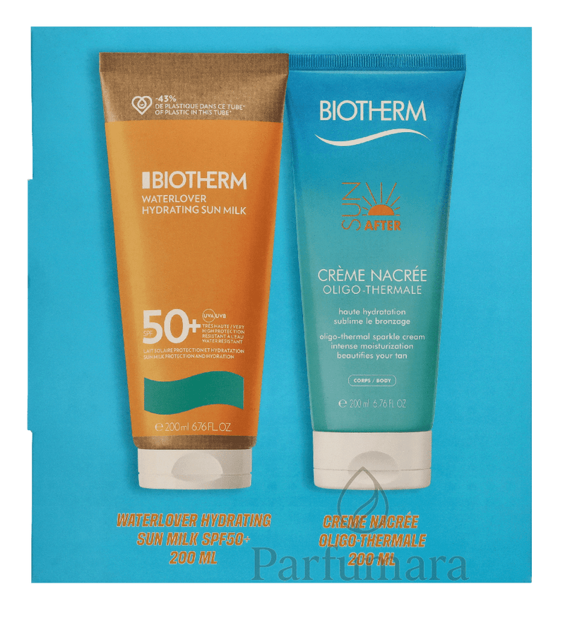 Biotherm Summer Sun Protection Geschenkset Waterlover Hydrating Sunmilk SPF50 200ml/Creme Nacree Oligo Thermale 200ml 400 ml