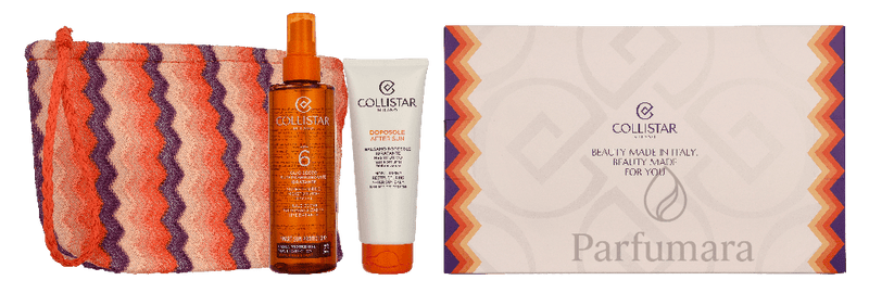 Collistar Sun Geschenkset Super Tanning Dry Oil Spf6 200ml/After - Sun Balm 100ml/Pouch 300 ml