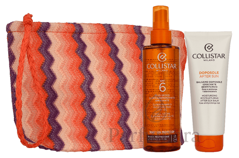 Collistar Sun Geschenkset Super Tanning Dry Oil Spf6 200ml/After - Sun Balm 100ml/Pouch 300 ml