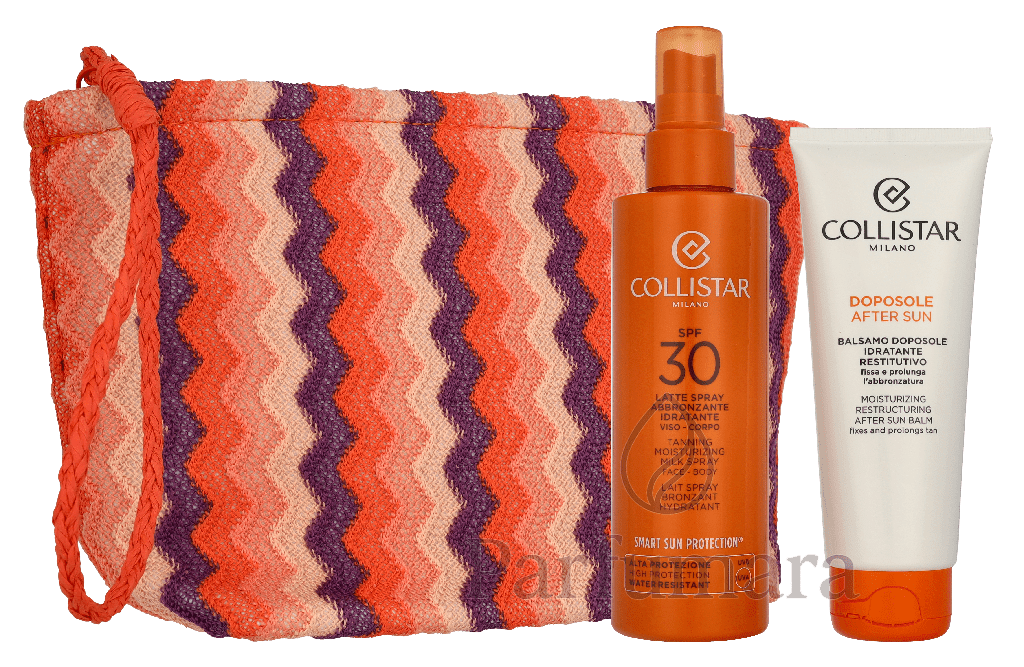 Collistar Sun Geschenkset Tanning Spray Milk Spf30 200ml/After - Sun Balm 100ml/Pouch 300 ml