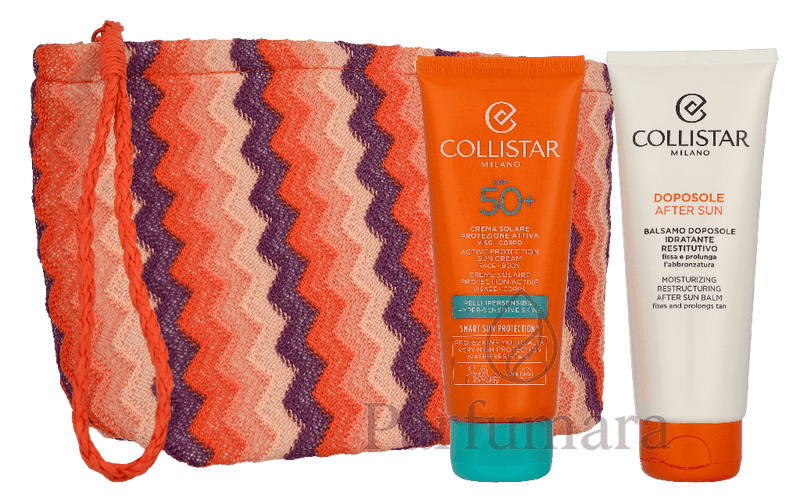 Collistar Sun Geschenkset Sunscreen Active Protection Spf50+ 100ml/Aftersun Conditioner 100ml/Pouch 200 ml