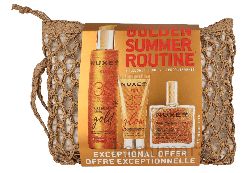 Nuxe Sun Glow Set Tanning Oil SPF30 150ml/Glow Sun - Kissed Fluid SPF30 40ml/Huile Prodigieuse Multi - Purpose Dry Oil 50ml 240 ml