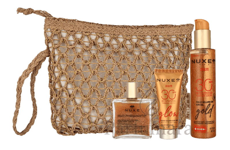 Nuxe Sun Glow Set Tanning Oil SPF30 150ml/Glow Sun - Kissed Fluid SPF30 40ml/Huile Prodigieuse Multi - Purpose Dry Oil 50ml 240 ml