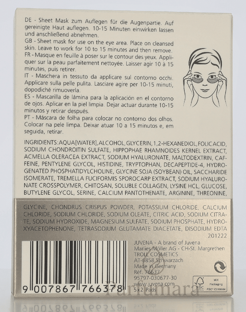 Juvena Epigen Lifting Anti - Wrinkle Eye Mask Pack 5x2 Pads 5 Stück