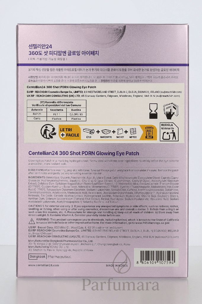 Centellian24 360 Shot PDRN Glowing Eye Patch 6 Pairs 36,6 g