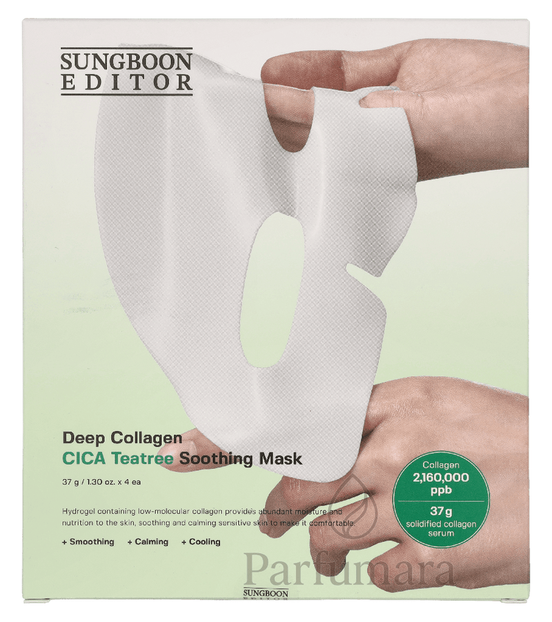 Sungboon Editor Deep Collagen Cica Teatree Soothing Mask 37g x 4 pieces 148 g