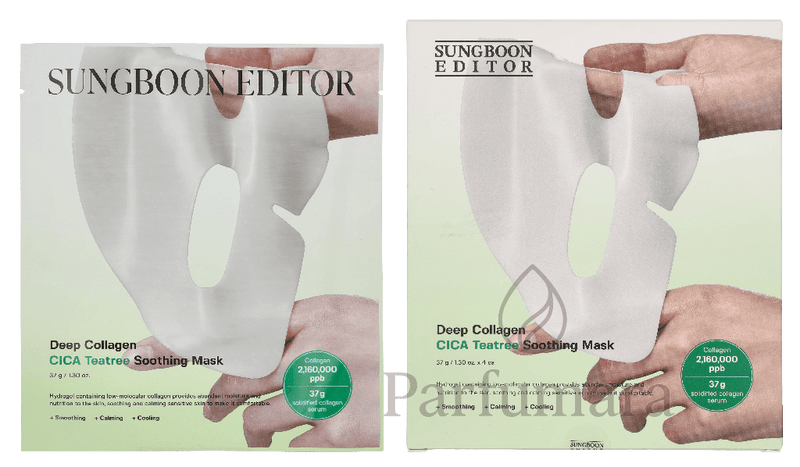 Sungboon Editor Deep Collagen Cica Teatree Soothing Mask 37g x 4 pieces 148 g