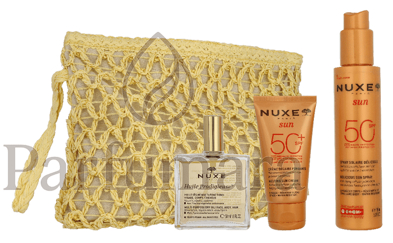Nuxe Silky Summer Routine Set Body Spray SPF50 150ml/Face Sunscreen Cream SPF50+ 50ml/Dry Care Oil 50ml 250 ml