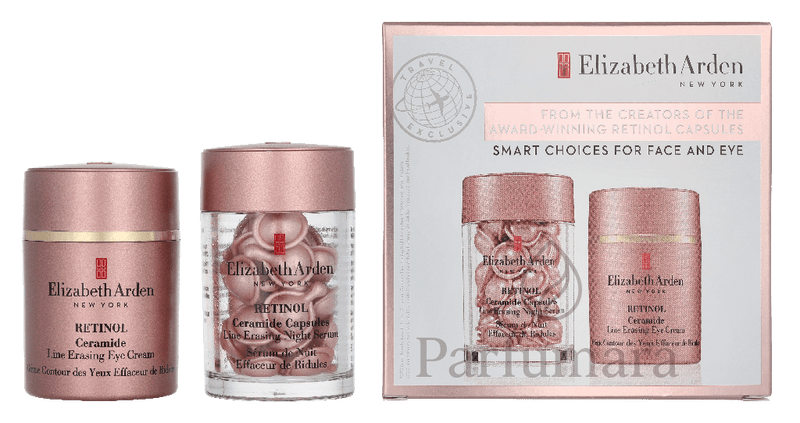 Elizabeth Arden Retinol Face Eye Travel Set Night Serum 30 Capules 14ml/Eye Cream 15ml 29 ml