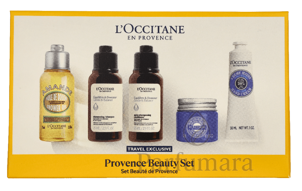 L'Occitane Provence Beauty Set Shampoo 75 ml/Conditioner 75ml/Oil 75ml/B.Cream 50ml/H.Cream 30ml 305 ml