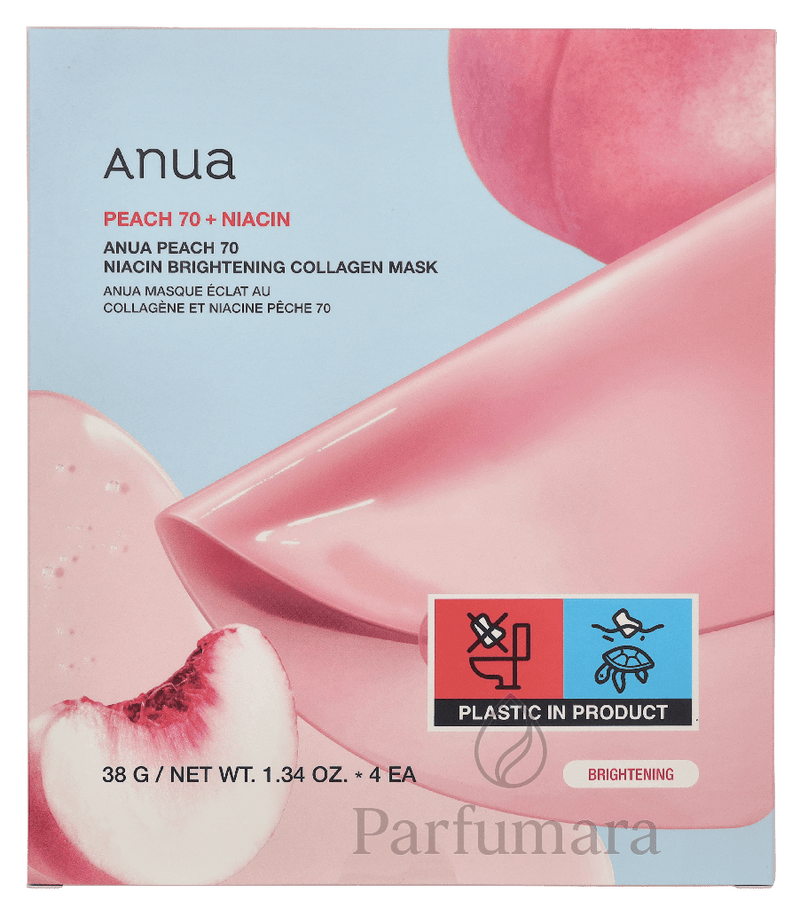 Anua Peach 70 + Niacin Brightening Collagen Mask 4-Pack 4x38gr 152 g