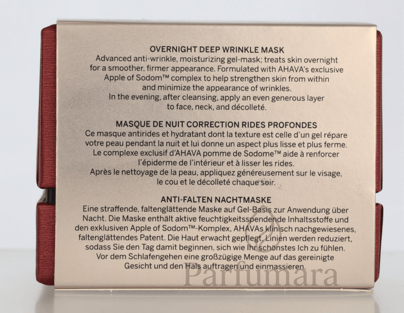Ahava Apple of Sodom Overnight Deep Wrinkle Mask Paraben Free 50 ml